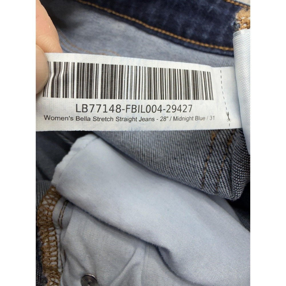 Quince Jeans Womens 31x28 Blue Bella Stretch Straight High Rise Dark Wash Denim - Picture 13 of 15